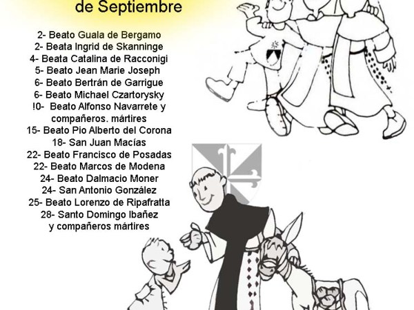 Santos y beatos dominicos de septiembre